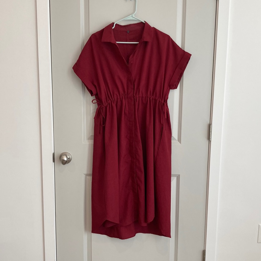 Deep red dress